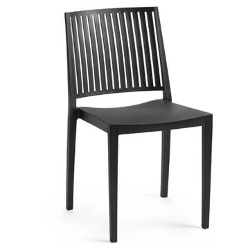 Stoel | Kunststof | Zwart | In-/Outdoor | 430x560x820(h)mm, Zakelijke goederen, Verzenden, Nieuw in verpakking