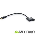 Equip 133469 audio kabel 0,15 m USB C 2 x 3.5mm Zwart, Verzenden, Nieuw