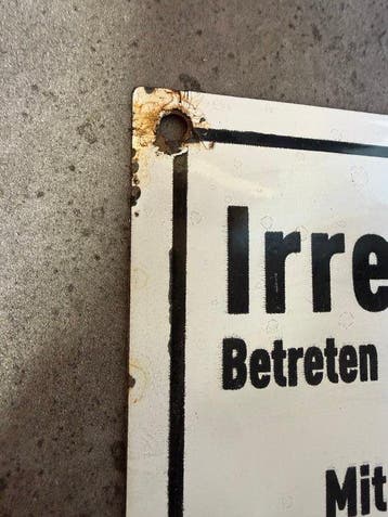 informatiebord - psychiatrisch ziekenhuis - Emaille bord -