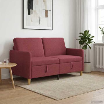 vidaXL Sofa met Opbergruimte Wijnrood 152 x 78 x 87 cm, Huis en Inrichting, Verzenden, Nieuw