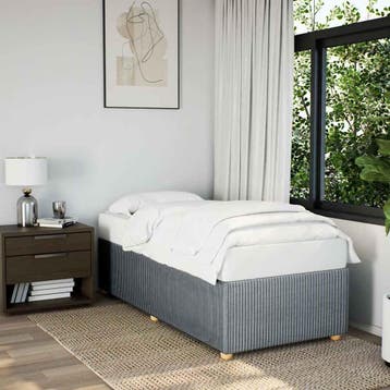 vidaXL Bedframe zonder matras 90x190 cm stof lichtgrijs, Verzenden