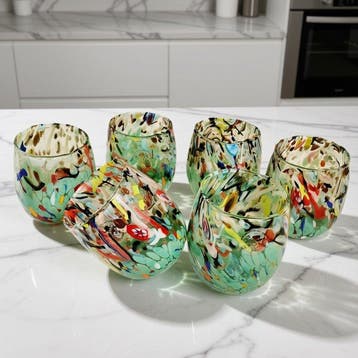 MurArt - Drinkset (6) - Glas - Set van zes glazen -