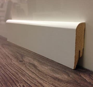 MDF Koloniaal Witte Plint 15x90mm / lengte 2400mm, Ophalen of Verzenden