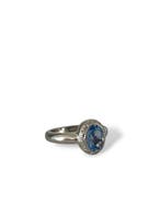 Bague - 18 carats Or blanc - 1.59ct. tw. Aigue-marine -, Bijoux, Sacs & Beauté
