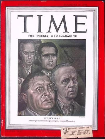 Cover Time Magazine1945 met de heren van hitler, Verzenden, Foto of Poster