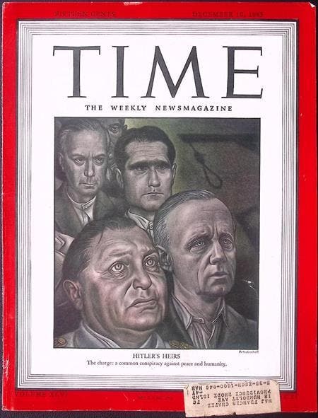 Cover Time Magazine1945 met de heren van hitler, Collections, Objets militaires | Seconde Guerre mondiale, Envoi