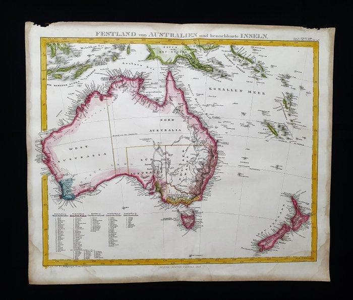 Oceanië - Australië / Nieuw-Zeeland / Nieuw-Guinea /, Livres, Atlas & Cartes géographiques
