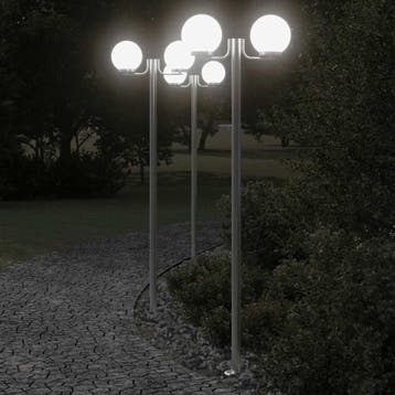 vidaXL Buitenvloerlampen 3 st 215 cm roestvrij staal, Verzenden, Nieuw