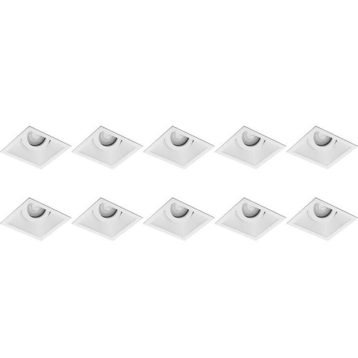 Spot Armatuur 10 Pack - Kantelbaar GU10 fitting LED toebehor, Huis en Inrichting, Lampen | Overige, Nieuw, Verzenden