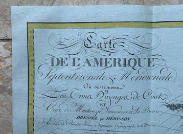 Noord Amerika - Zuid; E. Hérisson - Carte de lAmerique, Nieuw