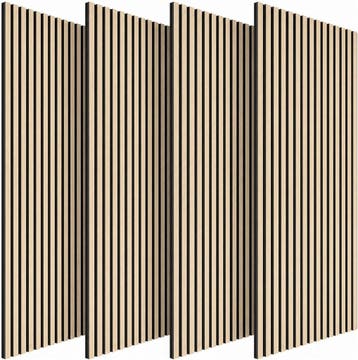 Akoestische Wandpanelen 4st - 41% Korting - Retour Deal!, Verzenden, Bruin