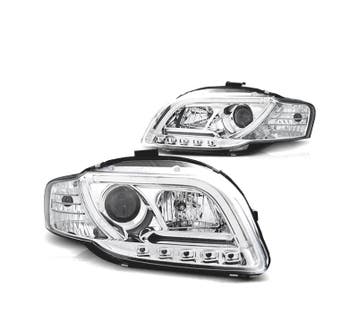 Phares Avec Daylight Tfl Pour Audi A4 B7 04-07 Fond Chromé, Verzenden, Nieuw