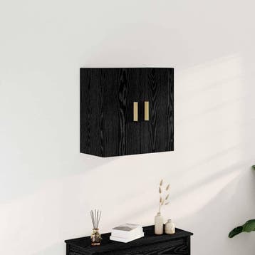 vidaXL Wandkast 60 x 30 x 60 cm Bewerkt hout Zwart Eiken, Huis en Inrichting, Kasten | Overige, Verzenden, Nieuw