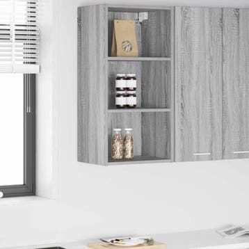 vidaXL Hangkast met opslag Grijs Sonoma 40 x 29,5 x 80 cm, Verzenden