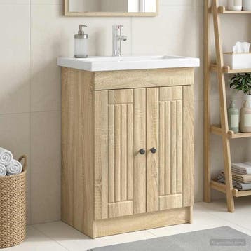 vidaXL Badkamer onder Wastafel Kast Sonoma Eiken 78,5 x 37,5, Verzenden