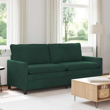 vidaXL bank / zetel Donkergroen 196 x 81 x 87,5 cm Fluweel, Huis en Inrichting, Verzenden, Nieuw