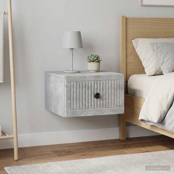 vidaXL Muurbevestigde Nachttafel 2 st Betongrijs 33 x 34,5 x, Verzenden