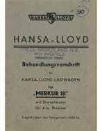 1935 HANSA MERKUR III INSTRUCTIEBOEKJE DUITS, Ophalen of Verzenden