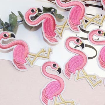 Embleem- Flamingo - 7 x 4.5 cm - applicatie - opstrijken..., Verzenden, Nieuw, Overige typen