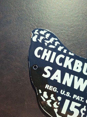 CHICKBURGER SANWICH - Emaille bord - Emaille