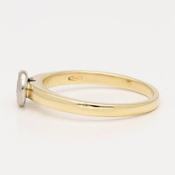 Ring - 18 karaat Geel goud, Witgoud Diamant (Natuurlijk), Nieuw