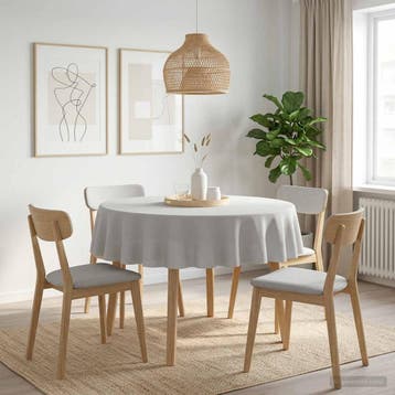 vidaXL Tafelkleed 5 st Rond Wit Ø 160 cm, Verzenden