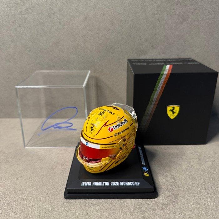 Ferrari - Lewis Hamilton - 2025 Monaco GP - 2025 - Helm op, Verzamelen, Automerken, Motoren en Formule 1