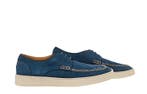 TESTONI - 8 UK - 42 IT - Noto Blue Derby Shoes Nubuk Calf, Nieuw