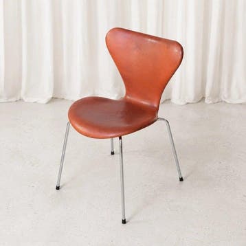 Fritz Hansen - Arne Jacobsen - Stoel (4) - Serie 7 - Leder,
