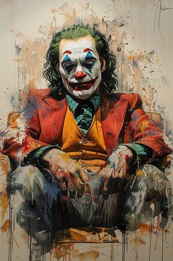 Giuliart2025 - JOKER set di 4 canvas cm 35 x 50 each, Cd's en Dvd's, Nieuw in verpakking