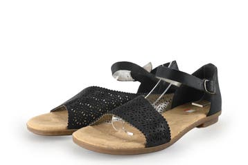Rieker Sandalen in maat 42 Zwart, Kleding | Dames, Verzenden, Zwart, Sandalen of Muiltjes, Zo goed als nieuw