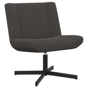 vidaXL Draaistoel Donkergrijs 63 x 75 x 76 cm Schapenvacht, Verzenden, Nieuw