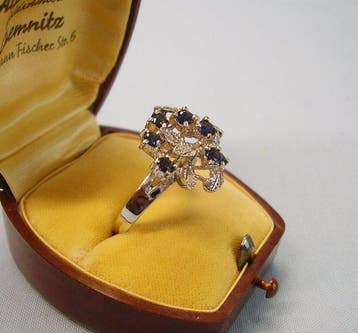 Zonder minimumprijs - Ring Zilver - 1.35ct. tw. Saffier -