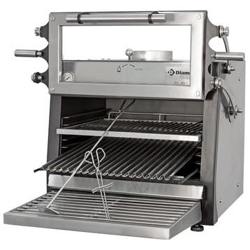 Houtskooloven-BBQ | RVS | Met Hefdeur | 60kg/u | GN 1/1 |, Verzenden