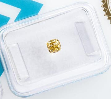 Zonder minimumprijs - 1 pcs Diamant (Natuurlijk gekleurd) -