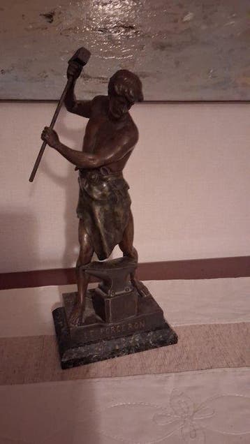 Emile Louis Picault (1833-1915) - sculptuur, Le Forgeron -, Antiek en Kunst