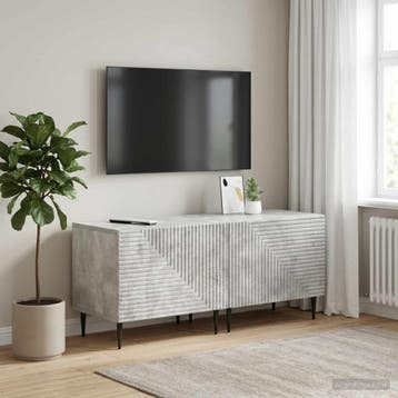 vidaXL Tv-meubel Betongrijs Bewerkt hout, Verzenden, Nieuw