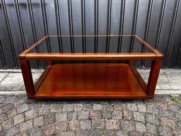 Centre de table - Bois, Verre - Table basse
