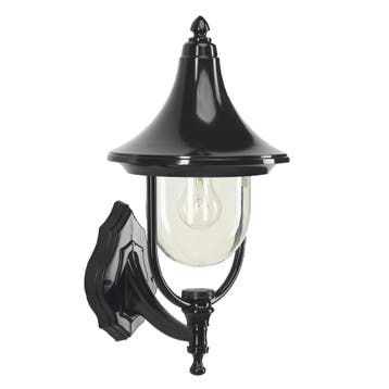 Buitenverlichting wand rond Buitenlamp Rome Zwart, Verzenden, Nieuw
