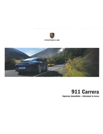 2013 PORSCHE 911 CARRERA VERKORT INSTRUCTIEBOEKJE ITALIAANS