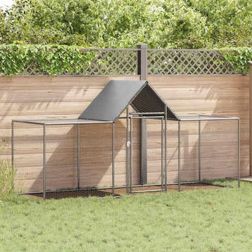 vidaXL Kippenren 3x1x1,5 m gegalvaniseerd staal, Verzenden