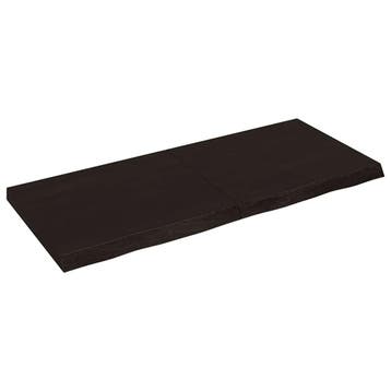 vidaXL Wandschap behandeld massief eikenhout donkerbruin, Verzenden, Nieuw