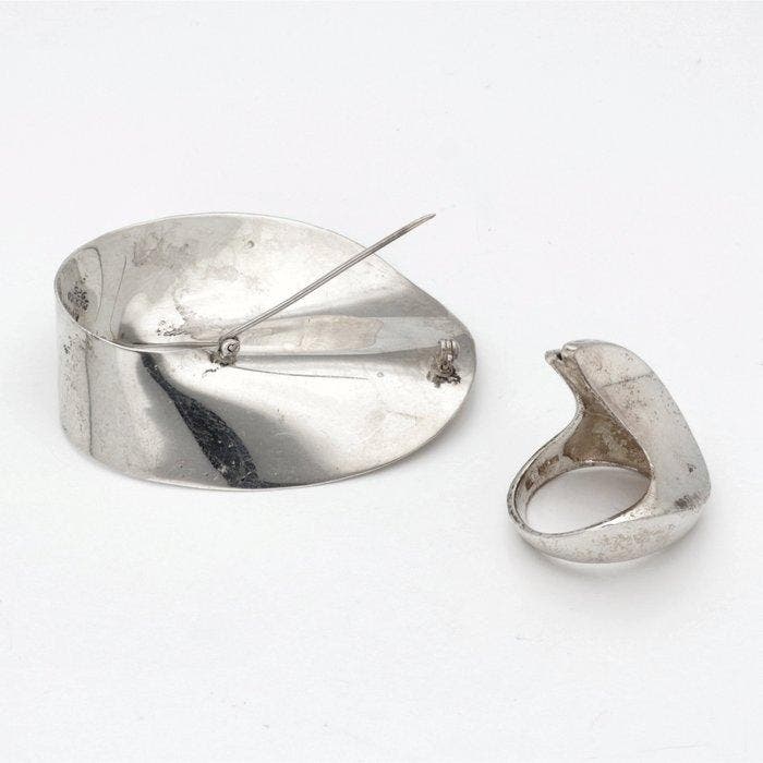 Zonder minimumprijs - 2-delige sieradenset Zilver, Handtassen en Accessoires, Antieke sieraden