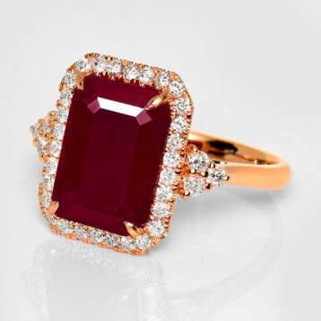 Sans prix de réserve - Bague - 14 carats Or rose, HRD 6,02, Nieuw