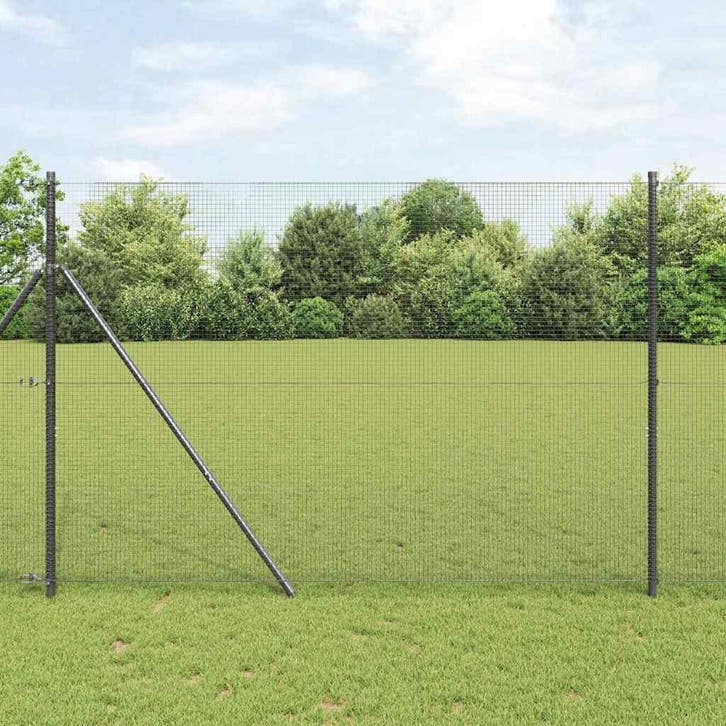 vidaXL Gelast draadhek 1000 x 150 cm Grijs, Jardin & Terrasse, Clôtures de jardin, Envoi