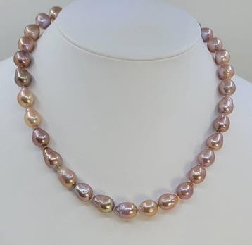 Zonder minimumprijs - Halsketting 10x11 mm gouden roze, Handtassen en Accessoires, Nieuw