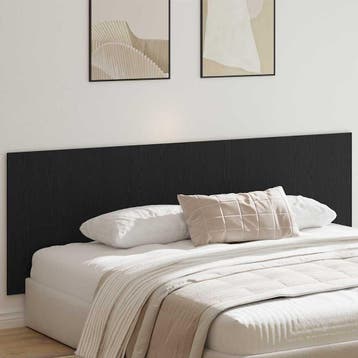 vidaXL Bed Hoofdbord Zwart Eiken Bewerkt hout, Verzenden, Nieuw