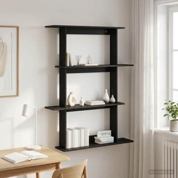 vidaXL Wandplank Zwart eiken 100 x 20 x 126 cm, Verzenden