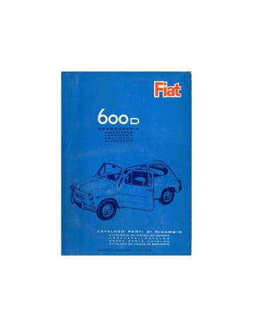 1964 FIAT 600 D CARROSSERIE ONDERDELENHANDBOEK