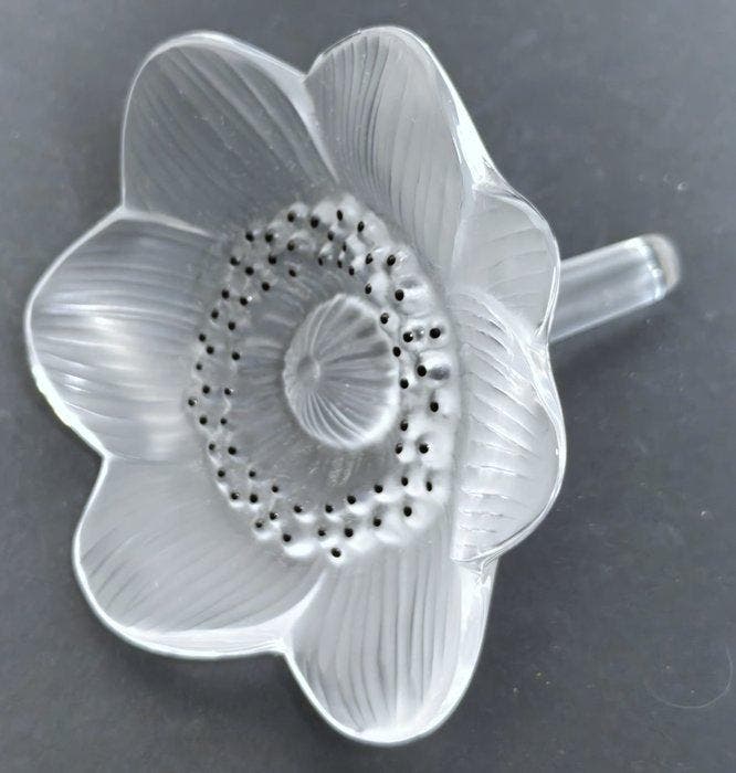Lalique - Presse-papier - Anémone - Kristal, Antiquités & Art, Curiosités & Brocante